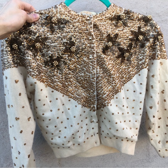 Vintage 1950s beaded and sequin cardigan - Picture 11 of 14